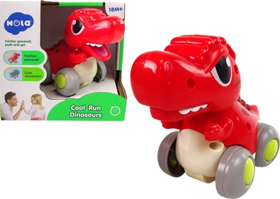 Picture of Figurka LeanToys Dinozaur Na Kókach T-Rex Czerwony Figurka