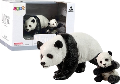 Attēls no Figurka LeanToys Zestaw 2 Figurek Panda z mod Pand Zwierzta wiata