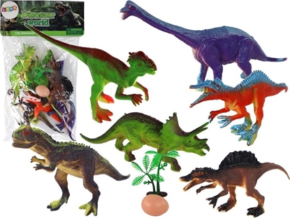Attēls no Figurka LeanToys Zestaw Figurek 6 Dinozaurów Akcesoria