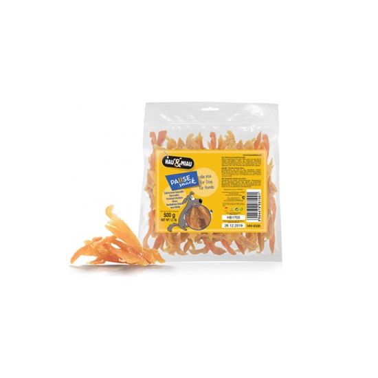 Изображение Gardums suņiem Hau&Miau šķēlītes vistas filejas 500g