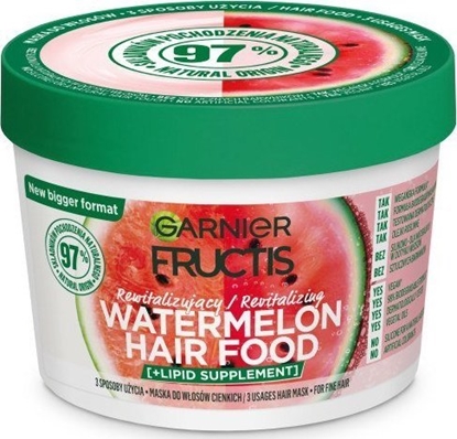 Picture of Garnier Garnier Fructis Watermelon Hair Food rewitalizujca maska do wosów cienkich 400ml
