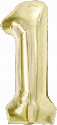 Picture of GoDan Balon foliowy B&C cyfra 1 szampaski 85cm