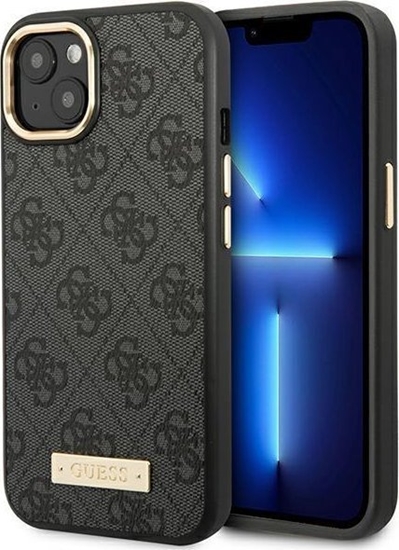Picture of Guess Etui do iPhone 14 Plus 6,7" czarny/black hard case 4G Logo Plate MagSafe