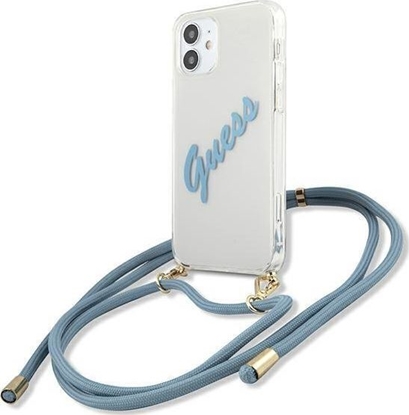 Attēls no Guess Etui Guess GUHCP12SCRTVSBL Apple iPhone 12 mini niebieski/blue hardcase Script Vintage