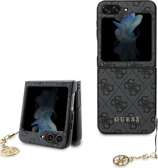 Picture of Guess Etui Guess GUHCZF5GF4GGR Samsung Galaxy Z Flip 5 hardcase 4G Charms Collection szary