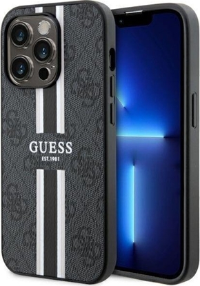 Attēls no Guess Etui GUHMP14LP4RPSK Apple iPhone 14 Pro czarny/black hardcase 4G Printed Stripes MagSafe