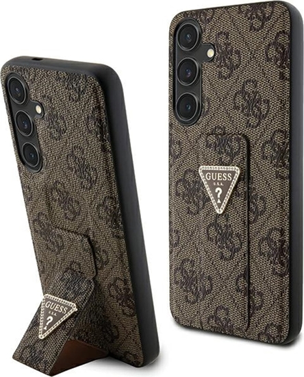 Picture of Guess Grip Stand 4G Triangle Strass Logo - Etui Samsung Galaxy S24 (brzowy)