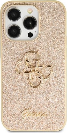 Picture of Guess GUHCP13XHG4SGD iPhone 13 Pro Max 6.7" zoty/gold hardcase Glitter Script Big 4G