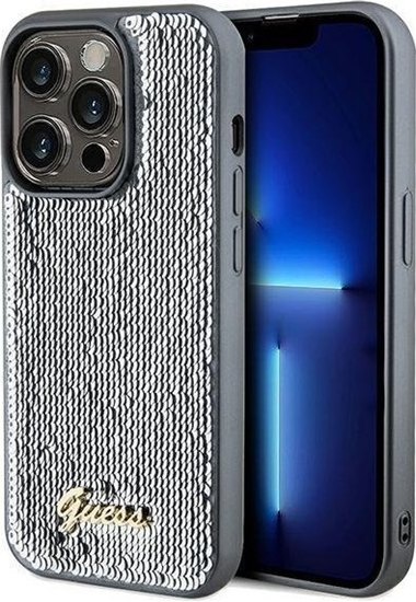 Picture of Guess Guess GUHCP14XPSFDGSS iPhone 14 Pro Max 6.7" srebrny/silver hardcase Sequin Script Metal