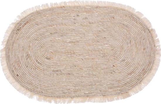 Изображение H&S Decoration Dywan jutowy owalny z frdzlami 80x50 cm