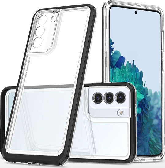 Picture of Hurtel Clear 3in1 etui do Samsung Galaxy S22+ (S22 Plus) elowy pokrowiec z ramk czarny