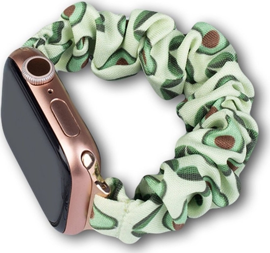 Picture of Hurtel Materiaowa opaska do Watch 7 / 6 / 5 / 4 / 3 / 2 / SE (45 / 44 / 42mm) pasek bransoleta bransoletka na gumce awokado