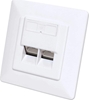 Picture of Intellinet 771900 socket-outlet 2 x RJ-45 White