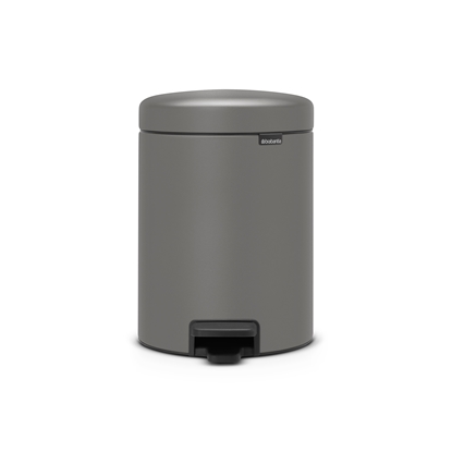 Picture of BRABANTIA atkritumu tvertne ar pedāli NewIcon, 5L, Mineral Concrete Grey