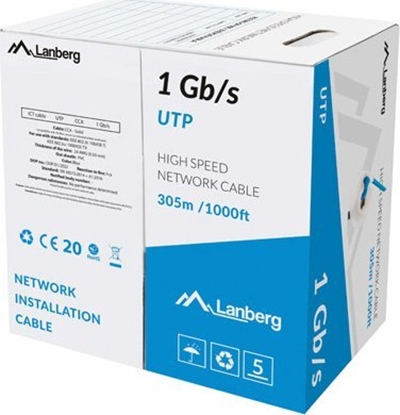 Picture of LANBERG Cable UTP 1Gb/s 305m CCA Blue
