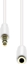 Picture of Kabel ProXtend Mini-Jack 4-Pin Slim Extension Cable White 0.5M