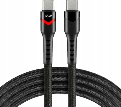 Attēls no Kabel USB EverActive USB-C - USB-C 1 m Czarny (CBB-1PDR)