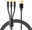 Attēls no Kabel USB Mcdodo USB-A - USB-C + micro-B + Lightning 1.2 m Czarny (CA-3330)