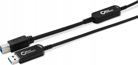 Изображение Kabel USB MicroConnect USB-A - USB-B 10 m Czarny (MC-USB3.0AB10OP)