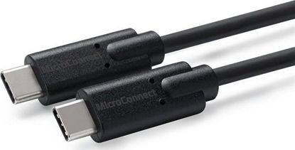 Изображение Kabel USB MicroConnect USB-C - USB-C 0.25 m Czarny (USB3.2CC0.25)