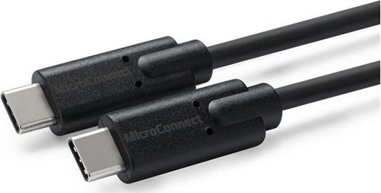 Picture of Kabel USB MicroConnect USB-C - USB-C 0.25 m Czarny (USB3.2CC0.25)