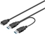 Attēls no Kabel USB PremiumCord 2x USB-A - micro-B 0.3 m Czarny (ku3y01)