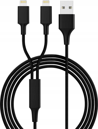 Picture of Kabel USB USB-A - 2x Lightning 1.2 m Czarny (SMRTER_HYDRA_DUO_L_BK)