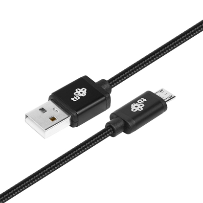 Attēls no Kabel USB-Micro USB 1.5 m. czarny sznurek