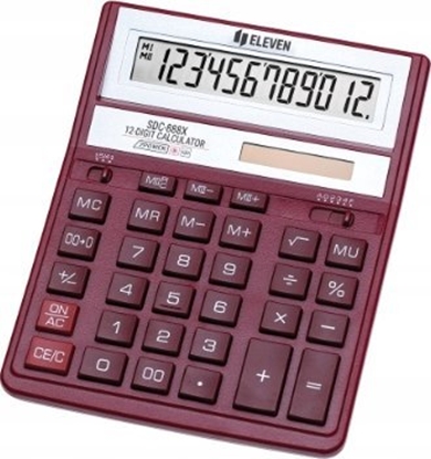 Picture of Kalkulator Eleven 12-cyfrowy wywietlacz czerwony (SDC888XRDE)