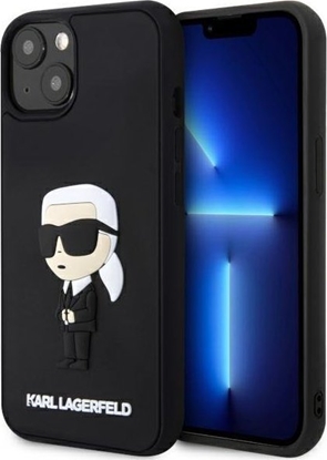 Attēls no Karl Lagerfeld Etui Karl Lagerfeld KLHCP14M3DRKINK Apple iPhone 14 Plus czarny/black hardcase Rubber Ikonik 3D
