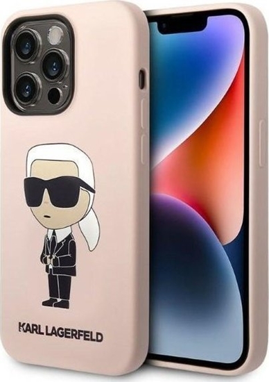 Picture of Karl Lagerfeld Etui Karl Lagerfeld KLHCP14XSNIKBCP Apple iPhone 14 Pro Max hardcase róowy/pink Silicone Ikonik
