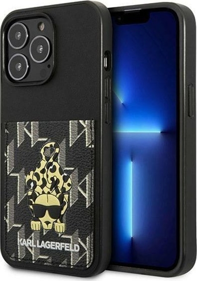 Изображение Karl Lagerfeld KLHCP13LCANCNK iPhone 13 Pro / 13 6,1" hardcase czarny/black Karlimals Cardslot