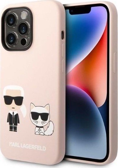 Изображение Karl Lagerfeld Karl Lagerfeld KLHMP14LSSKCI iPhone 14 Pro 6,1" hardcase jasnoróowy/light pink Silicone Karl & Choupette Magsafe NoSize