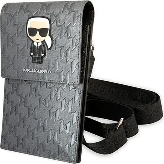 Picture of Karl Lagerfeld Karl Lagerfeld Torebka KLWBSAMIPG srebrny/silver Ikonik Karl Monogram Patch NoSize