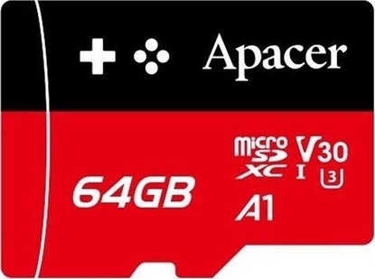 Attēls no Karta Apacer Gaming MicroSDXC 64 GB Class 10 UHS-I/U3 A1 V30 (AP64GMCSX10U7-RAGC)