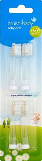 Picture of Kocówka Brush-baby do szczoteczki sonicznej BabySonic 4szt.