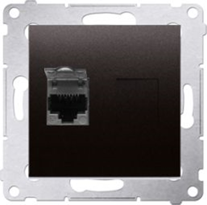 Attēls no Kontakt-Simon Gniazdo komputerowe pojedyncze RJ45 kat. 6 antracyt (D61E.01/48)