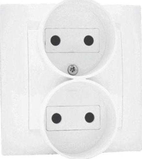 Picture of Kontakt-Simon Simon Basic Gniazdo podwójne b/u kompletne z przesonami be BMG2Z/12