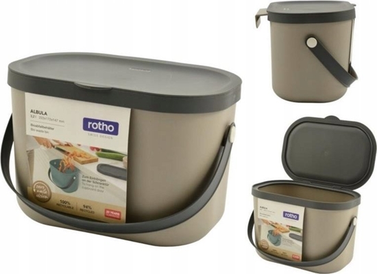 Picture of Kosz na mieci Rotho Rotho Albula 3,2 L cappuccino