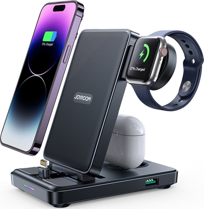 Picture of adowarka Joyroom Stacja adujca 4w1 Joyroom JR-WQS02 iPhone AirPods Apple Watch skadana - czarna