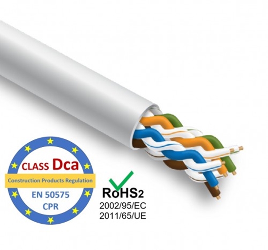 Picture of LAN Datortīklu kabelis, STEINMARK, CAT5 UTP, iekštelpu montāžai, 305m | CPR klase Dca s2,d2,a1 | LSZ