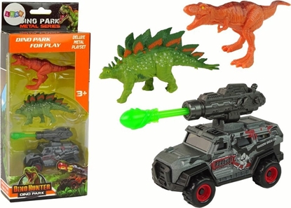 Attēls no LeanToys Dinozaury Figurki Zestaw Samochód Rakieta Zielony