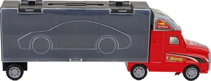 Изображение LeanToys Mega Auto Tir Laweta 6 Resoraków z Ramp Walizka Na Auta