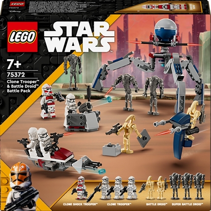 Изображение LEGO Star Wars Zestaw bitewny z onierzem armii klonów i droidem bojowym 8szt. (75372)