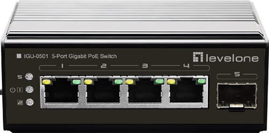 Picture of LevelOne IGU-0501 Industrial 5-Port-Gigabit-PoE-Switch
