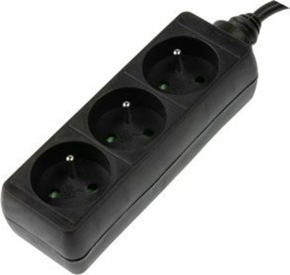 Изображение Listwa zasilajca Hama Standard 3 gniazda 1.5 m czarna (442237030000)