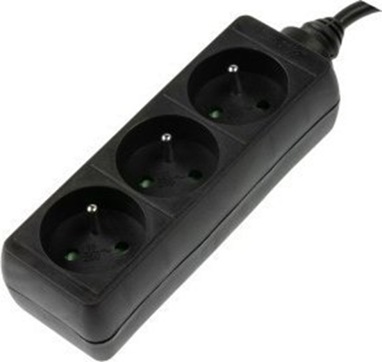 Изображение Listwa zasilajca Hama Standard 3 gniazda 1.5 m czarna (442237030000)