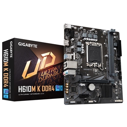 Изображение Mainboard|GIGABYTE|Intel H610|LGA1700|Micro-ATX|Memory DDR4|Memory slots 2|H610MKDDR42.0