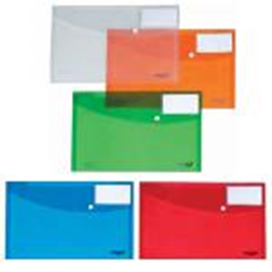 Picture of Mape ar līmpogu A4 sarkana,  ar kabatu vizītkartei AURORA