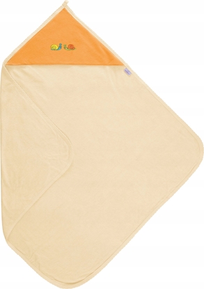 Attēls no Matex OKRYCIE KPIELOWE NIEMOWLCE FROTTE 85X85 CM ECRU Z POMARACZOWYM